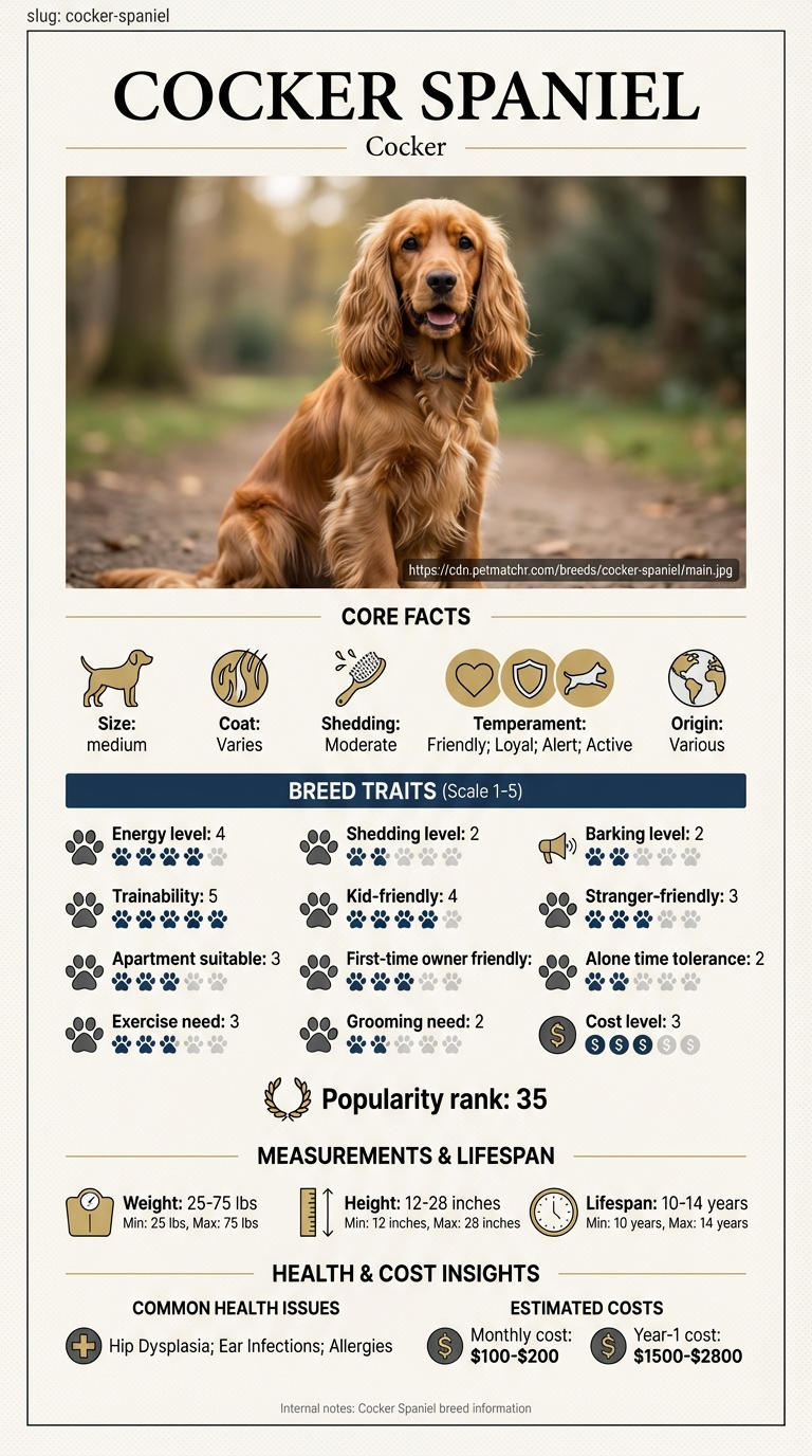 Cocker Spaniel Cost in Jackson infographic
