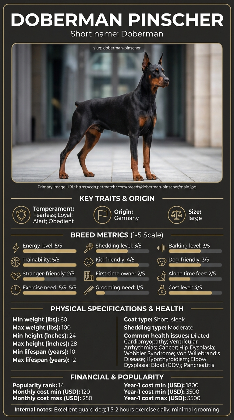 Understanding Doberman Pinscher Cost in Phoenix infographic