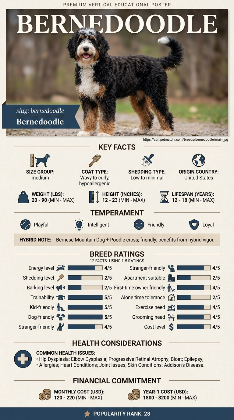 Navigating Bernedoodle Anxiety: Tips for Your Pup infographic