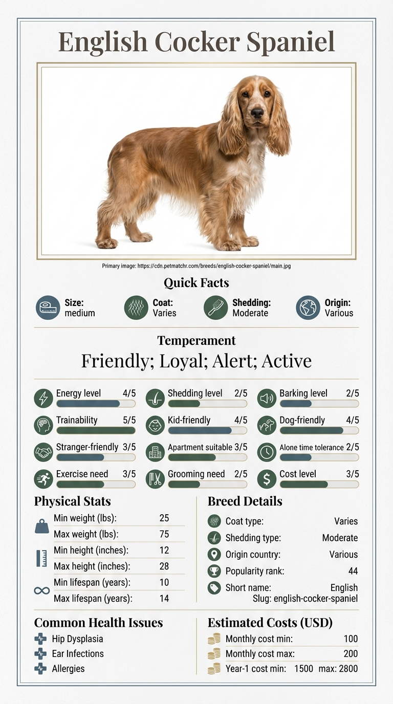 Understanding English Cocker Spaniel Anxiety infographic