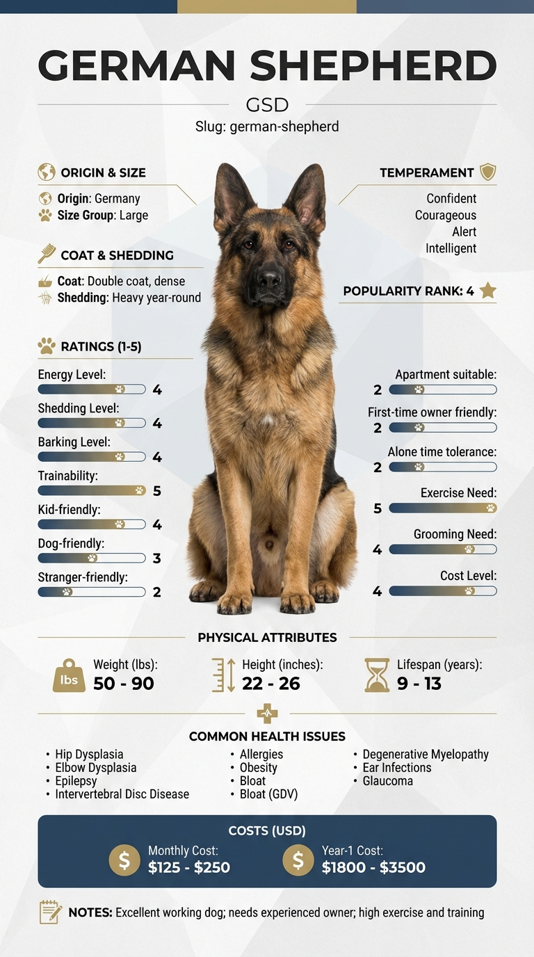 german shepherd infographic
