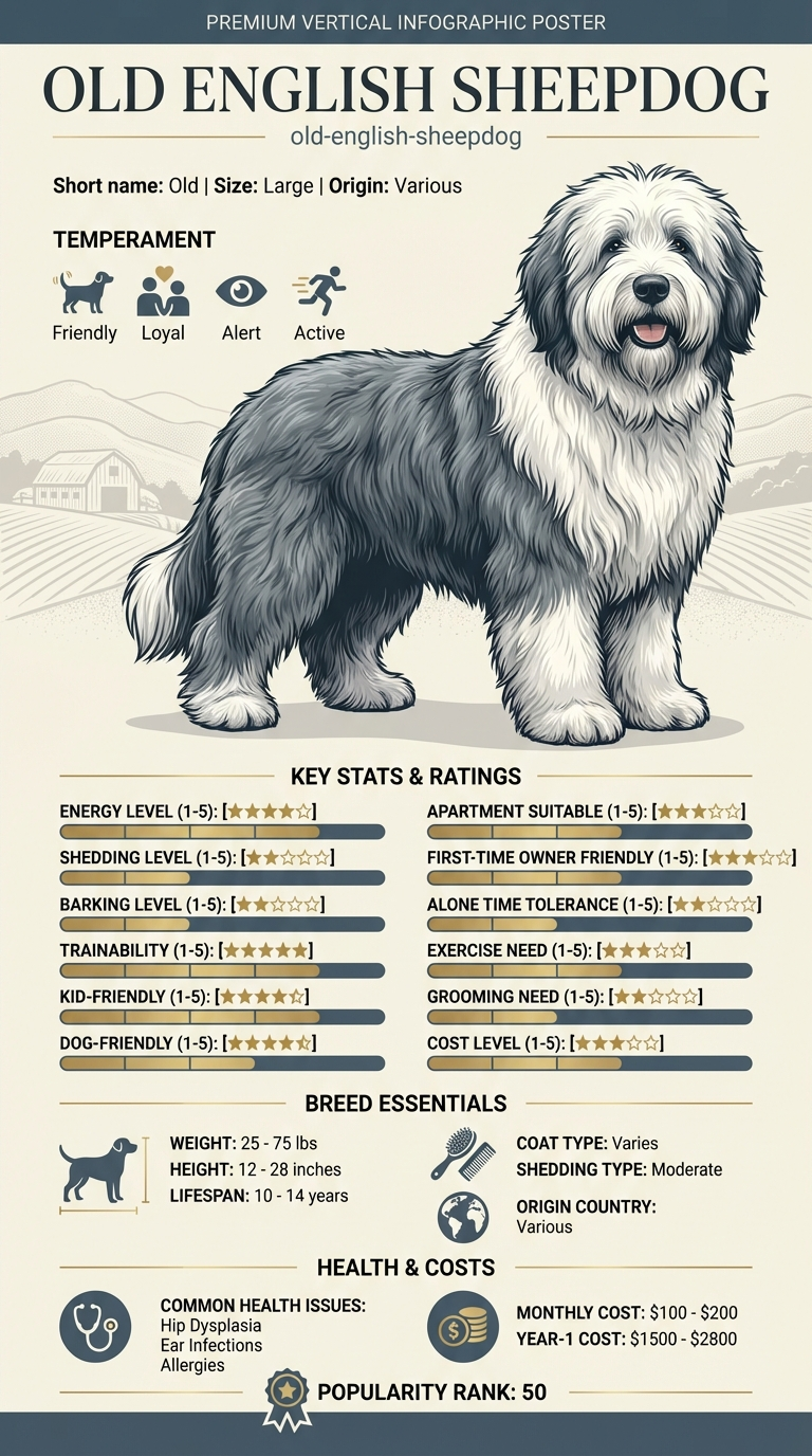 Understanding Old English Sheepdog Anxiety infographic