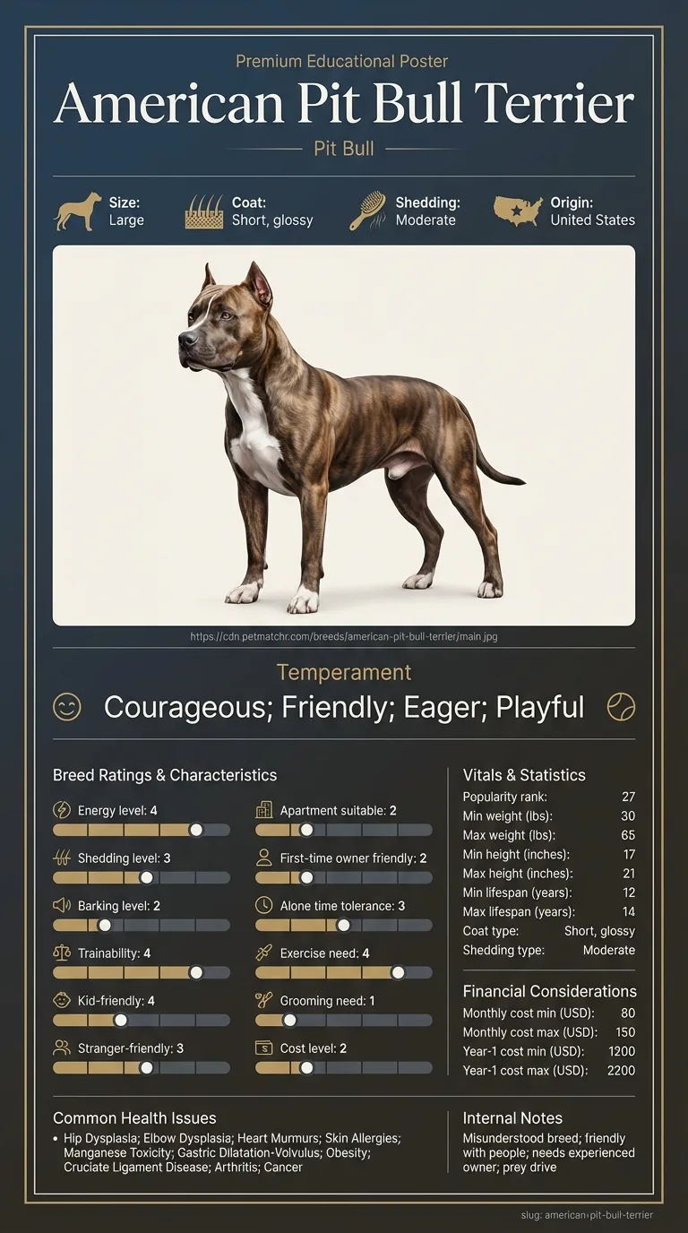 American Pit Bull Terrier Cost in Honolulu infographic