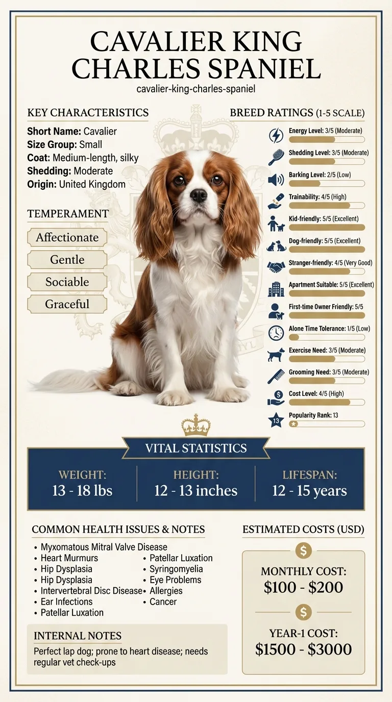 Cavalier King Charles Spaniel Pancreatitis & Diabetes infographic