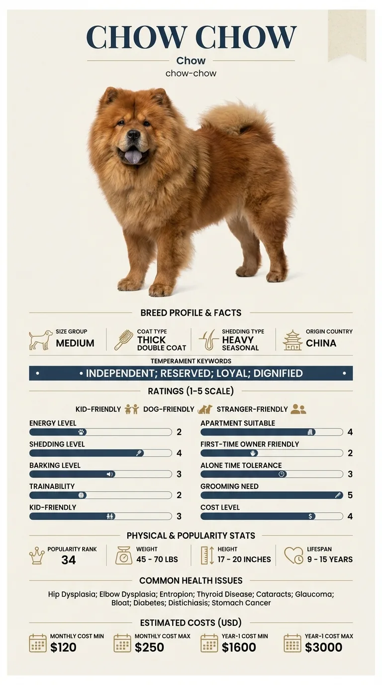 Chow Chow Most Common Genetic Disorders: What to Know infographic