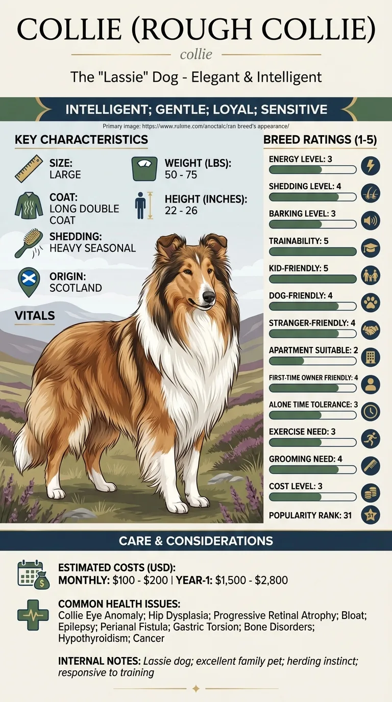 Collie (Rough Collie) cost in Cheyenne infographic