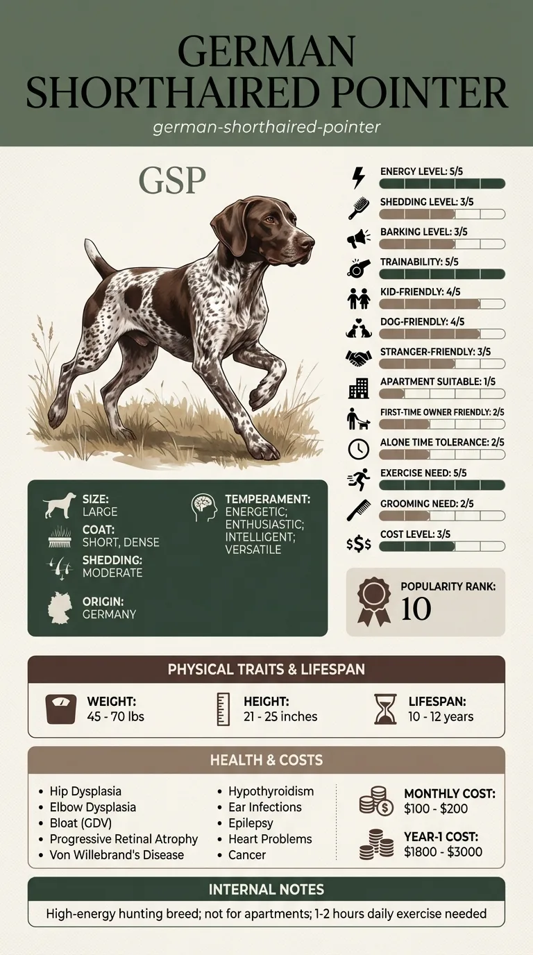 german shorthaired pointer infographic