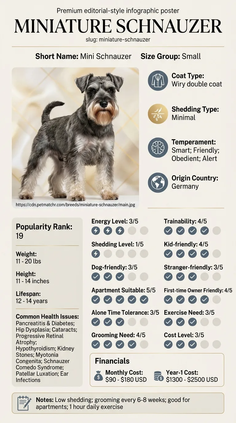 Miniature Schnauzer Cost in Memphis infographic