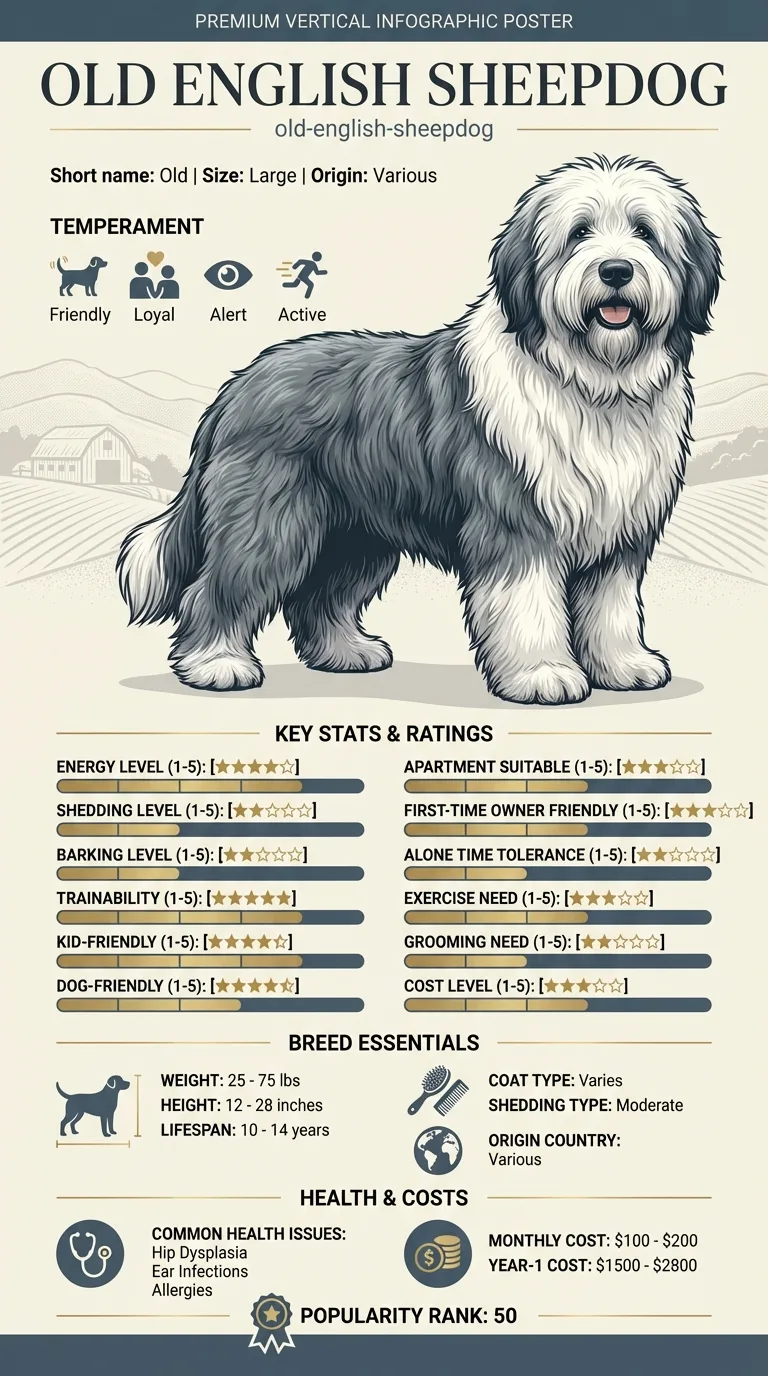 Old English Sheepdog Most Common Genetic Disorders: What Owners Should Know infographic