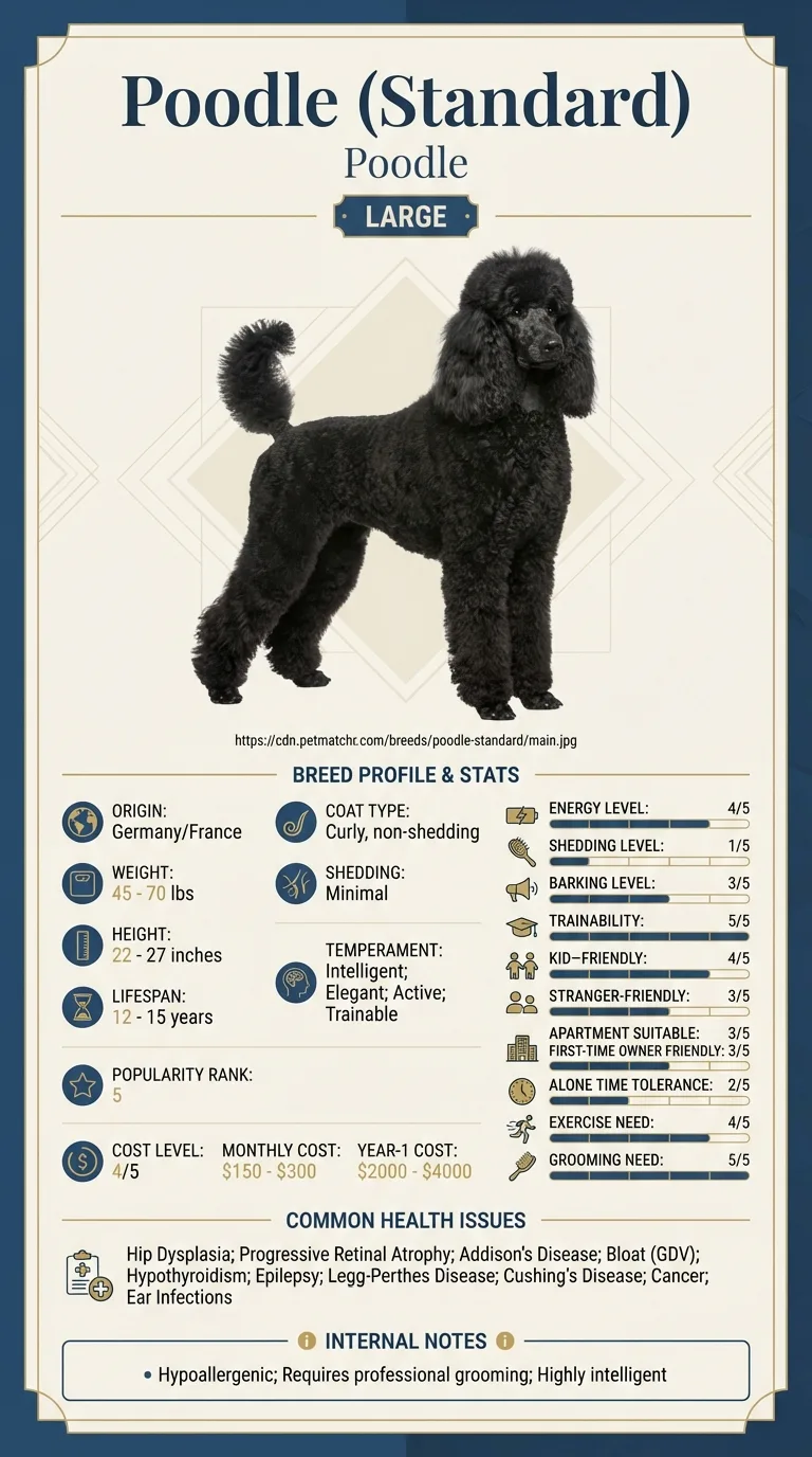 Poodle (Standard) Cost in Honolulu infographic