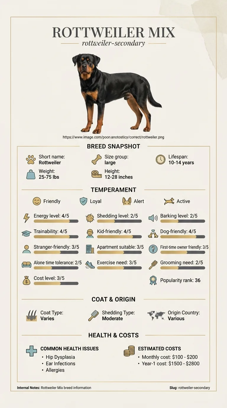 Rottweiler Mix Cost in Phoenix infographic