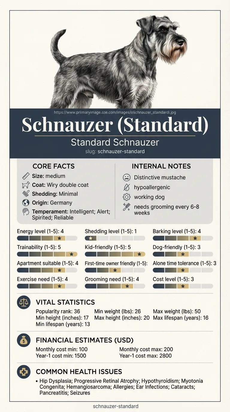 Schnauzer (Standard) Cost in Las Vegas infographic