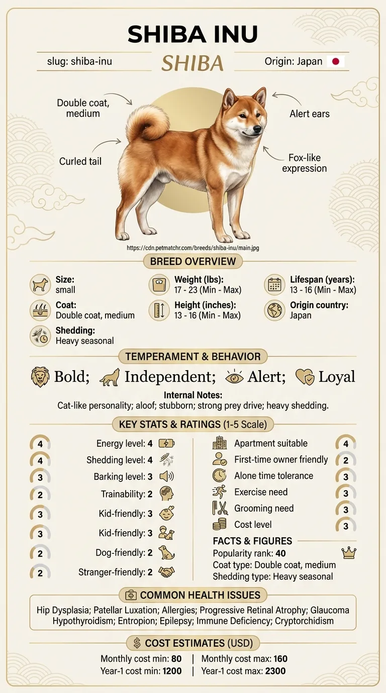 Shiba Inu Cost in Burlington: Breakdown of Expenses infographic