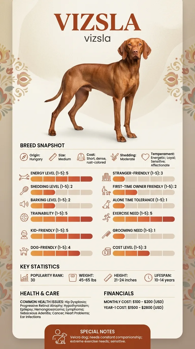 Vizsla Cost in Burlington infographic