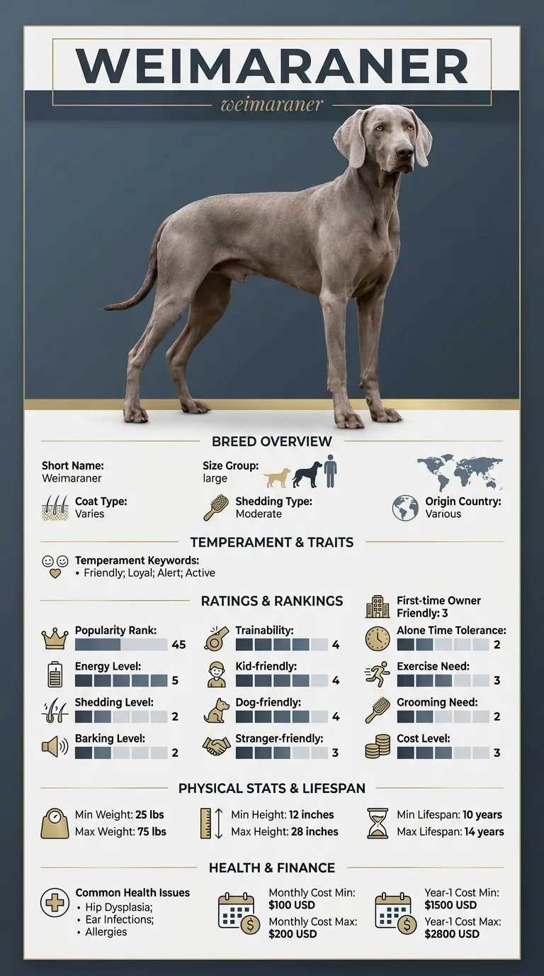 weimaraner infographic