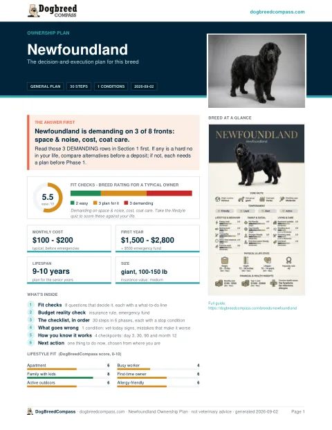 First page of the Newfoundland ownership plan